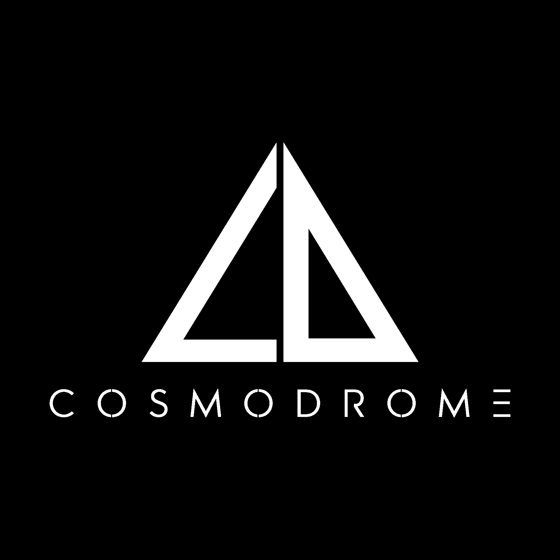 Cosmodrome White Logo Vector Logo